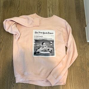 Pink Graphic Crewneck Sweatshirt